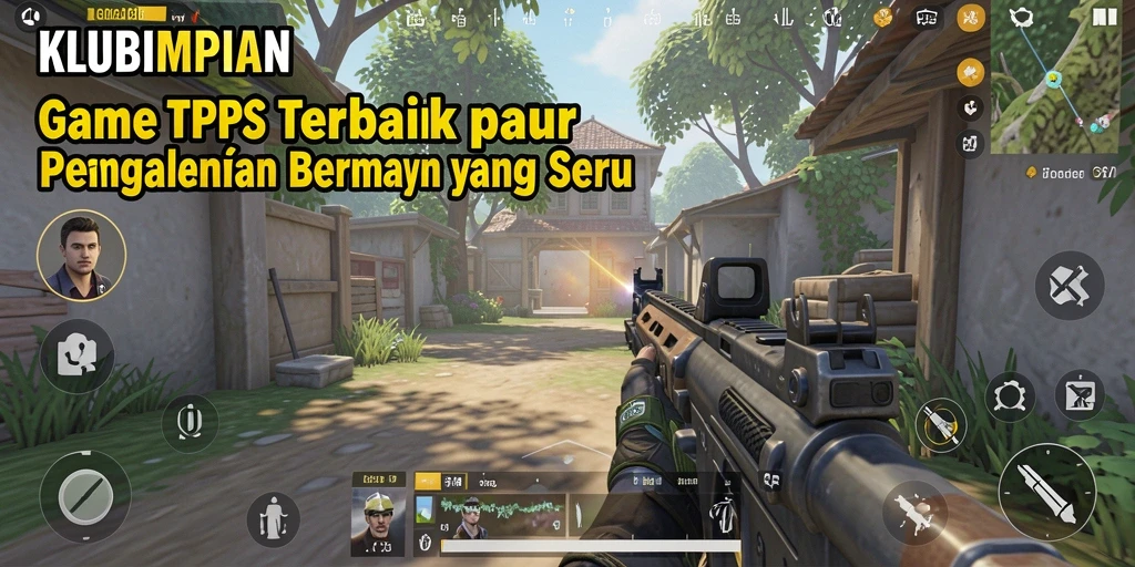 Screenshot gameplay KLUBIMPIAN dengan aksi pertempuran mendebarkan.