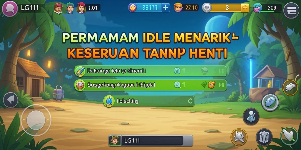 Screenshot gameplay LG111 menampilkan momen seru dalam permainan Idle.