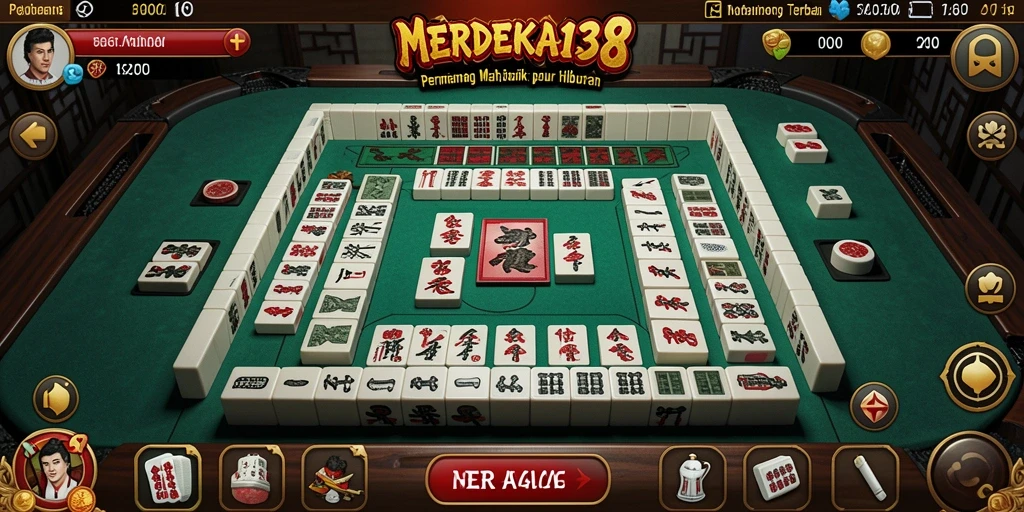 Tampilan gameplay <strong>MERDEKA138</strong> yang mengasyikkan dan interaktif dalam permainan Mahjong.