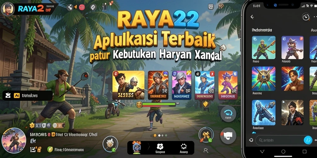 Tampilan utama aplikasi RAYA22 dengan fitur-fitur Utility yang lengkap.