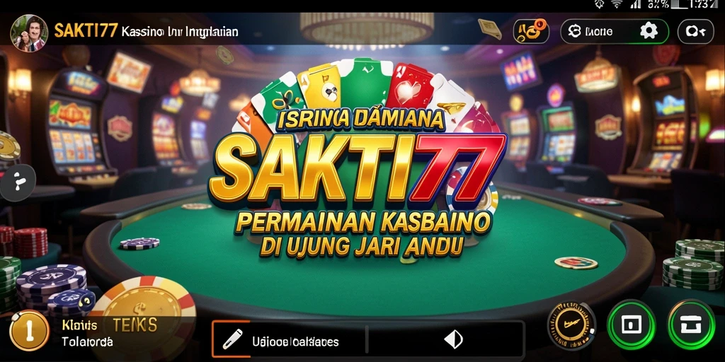 Tampilan menarik dari gameplay SAKTI77 di kasino mobile.