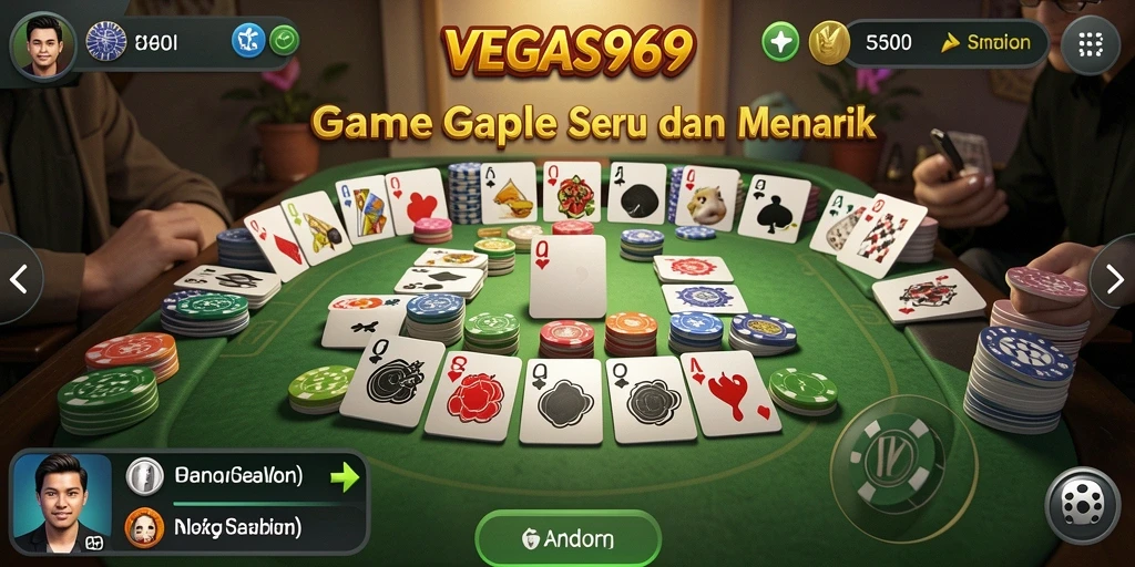 Screenshot permainan <strong>VEGAS969</strong> menampilkan aksi seru bermain Gaple.